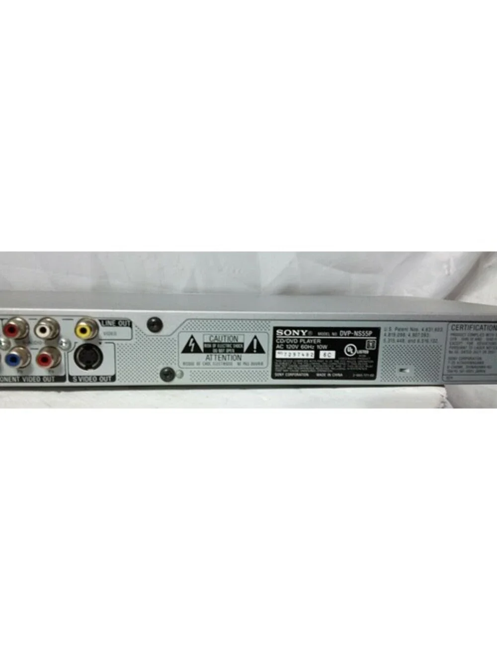 Sony DVP-NS55P DVD CD Player Progressive Scan Multi-Format Silver